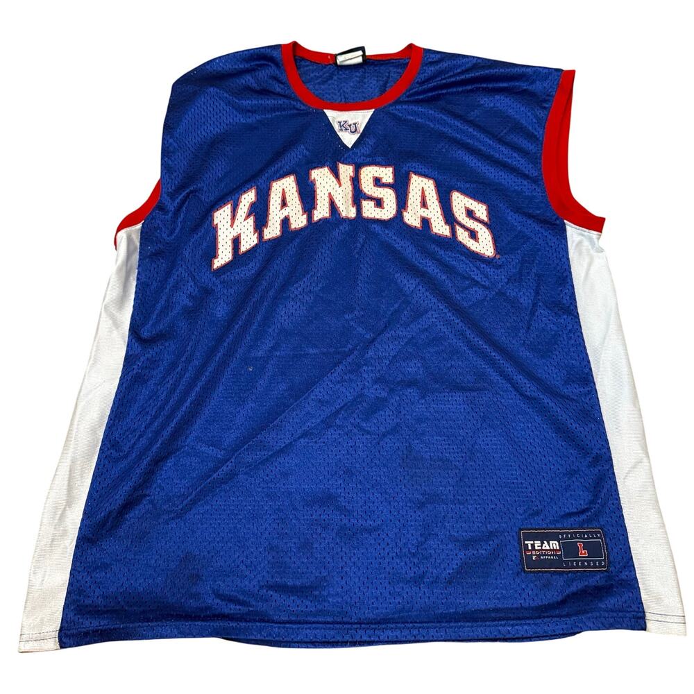 Vintage 90's Champs Sports By Team Edition Kansas Jayhawks Sleeveless Jersey L